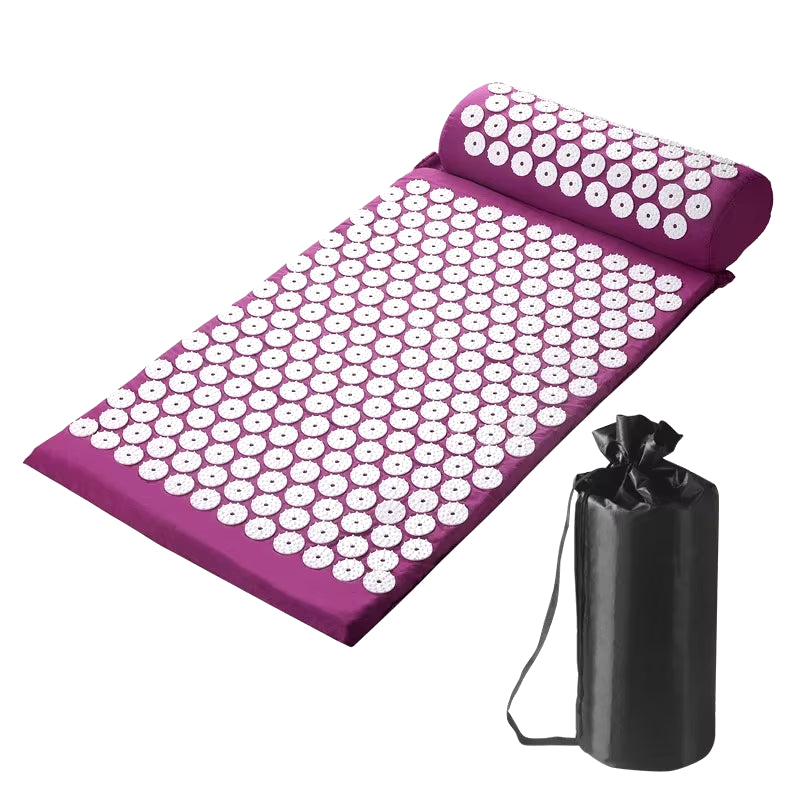 Yoga Acupoint Massage Pad Neck, Back, and Foot Massage Household Massger Pillow for Home Purple