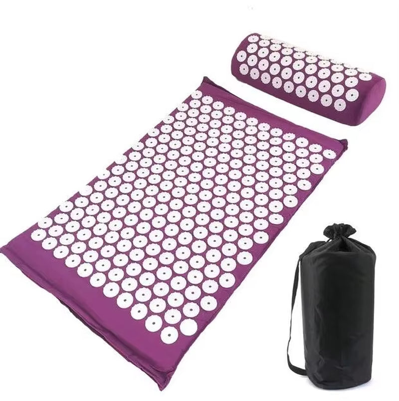 Yoga Acupoint Massage Pad Neck, Back, and Foot Massage Household Massger Pillow for Home Purple